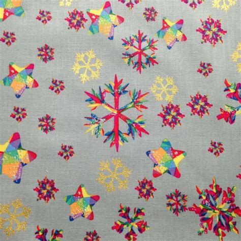 snowflake metalic fabric|snowflake mirroring in fabric.